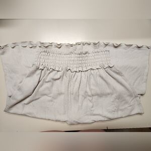 Ocean Drive Cream Ribbed Flare Pants